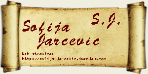 Sofija Jarčević vizit kartica